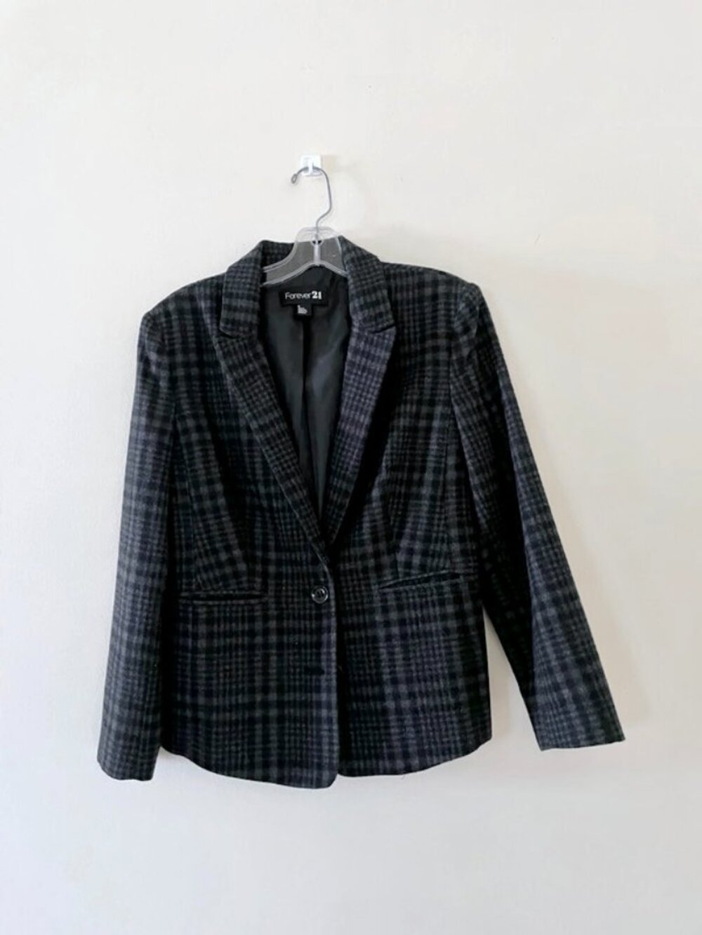 FOREVER 21 Checkered coat, jacket, Buttoned blazer with pockets